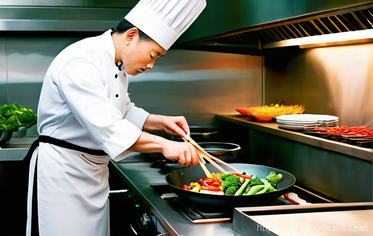 중식조리 자격증 필수 이론 정리 - **Aromatic Infusion: The Golden Trio Sizzling**
    "A close-up, dynamic shot of minced ginger, garl...